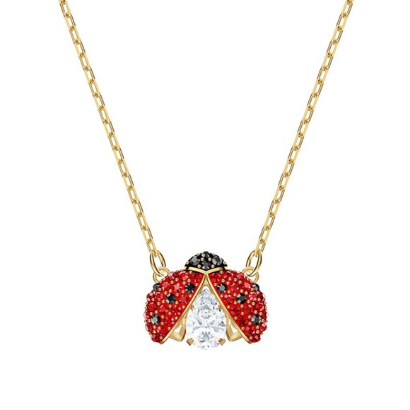Swarovski's beating heart ladybug necklace pendant is exquisite and sparkles in - Picture 1 of 5